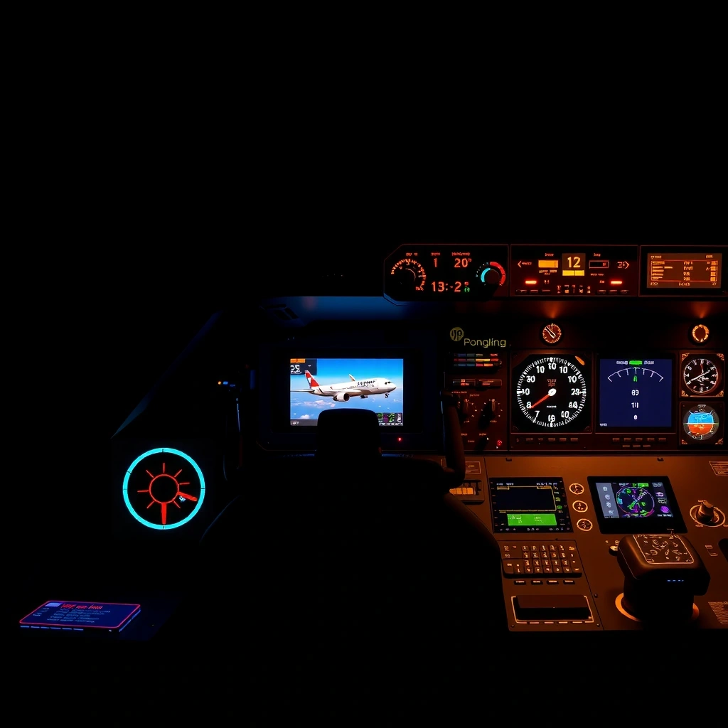 Flight simulation game cockpit